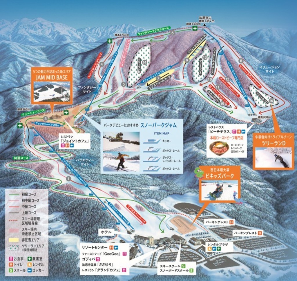 スキージャム勝山 スキージャム勝山 コース・施設情報（福井県） | Yukiyama Web
